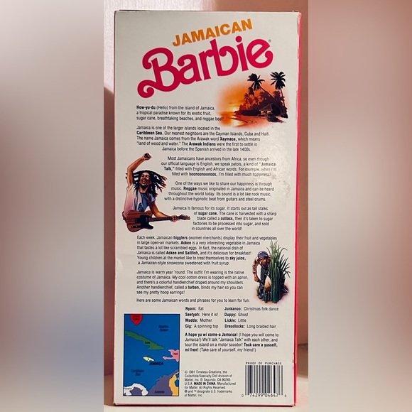 VINTAGE 1991 MATTEL JAMAICAN BARBIE DOLL OF THE WORLD ORIGINAL BOX NEW #4647. - Picture 5 of 7